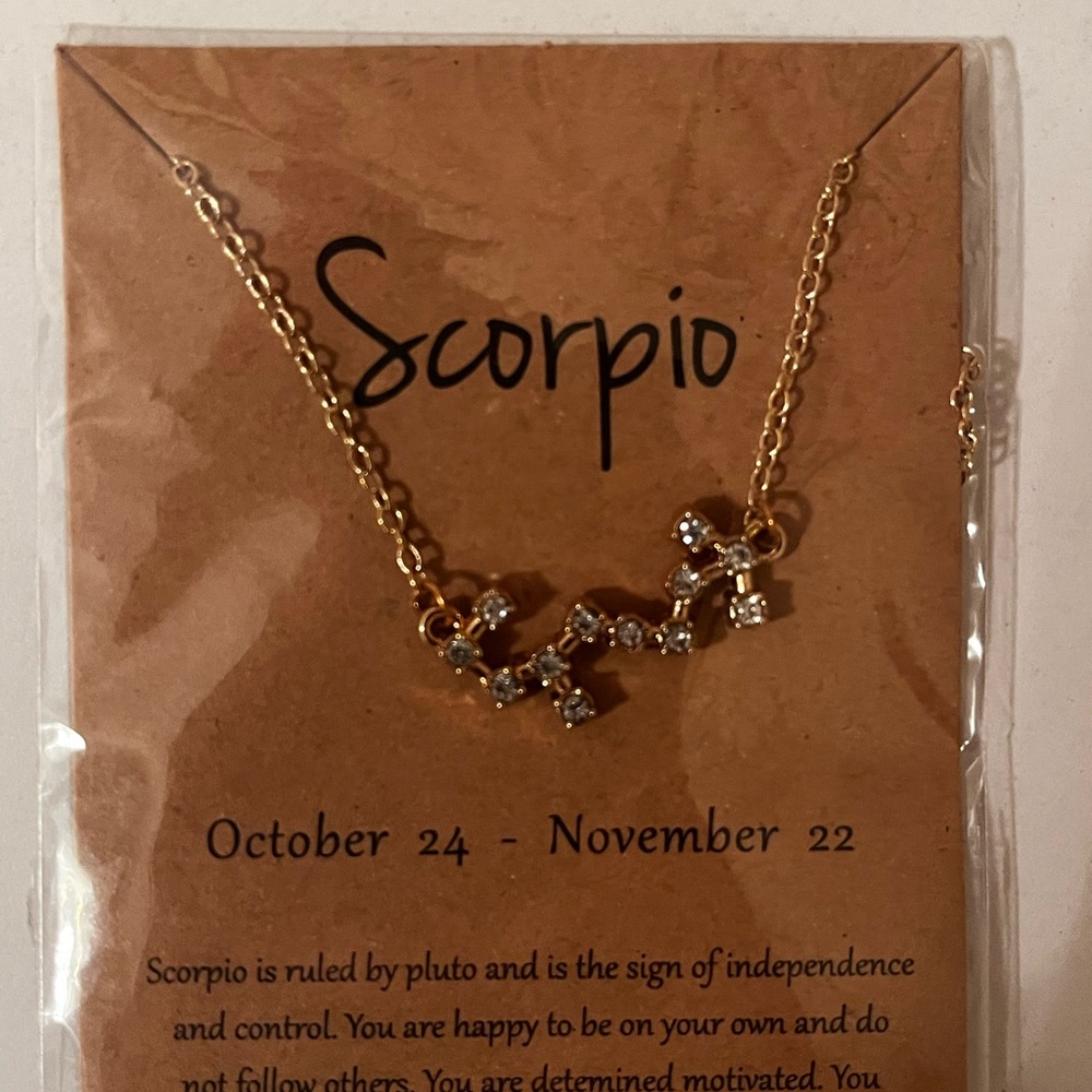 Gold Scorpio Zodiac Necklace